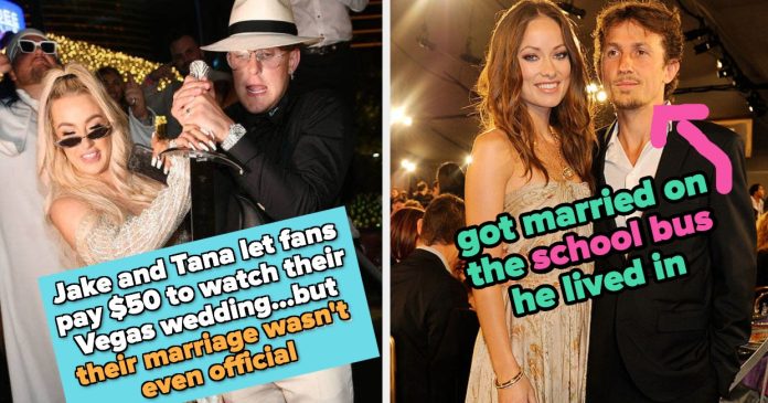 20 Celebrity Couples Who Had Unconventional Weddings
